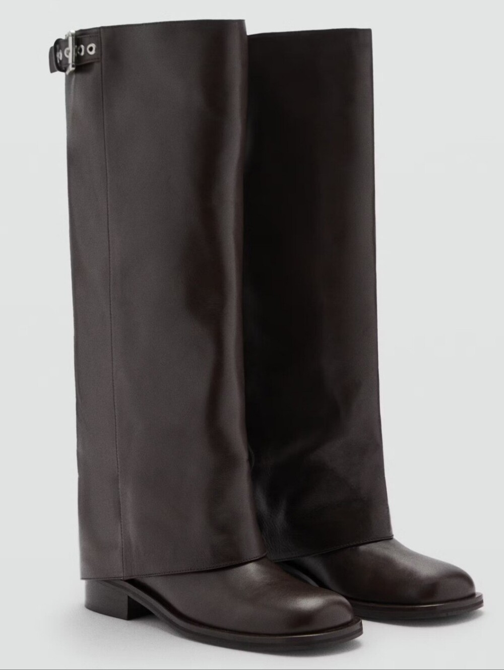 Mango Over-the-Knee Riding Boots in Dark Brown